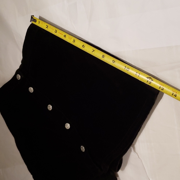 OLD NAVY Skort Girls Snap Buttons Front Cotton Velour Velvet Black - Picture 12 of 12